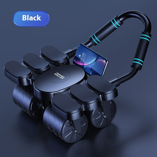 Four-wheel Abdominal Wheel Automatic Rebound Abdominal Muscle Training Firm Abs Thin Belly AB Roller Sports Fitness Equipment