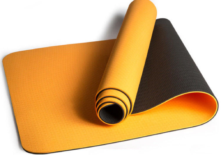 Lengthened Non-Slip Two-Color Yoga Mat Fitness Mat