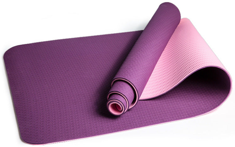 Lengthened Non-Slip Two-Color Yoga Mat Fitness Mat