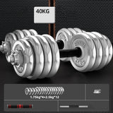 Men's Home Electroplating Pure Iron Barbell Set