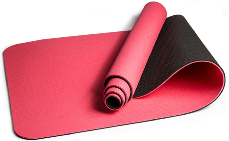 Lengthened Non-Slip Two-Color Yoga Mat Fitness Mat