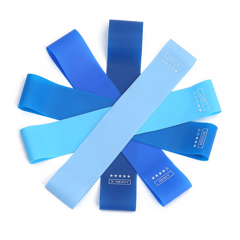 TPE Gradient Blue Yoga Squat Hip Resistance Band