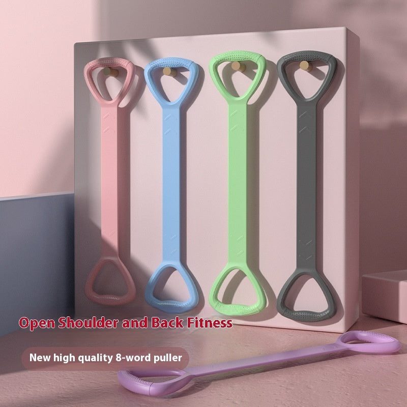 8 Words Chest Expander Yoga Fitness Resistance Band Resistance