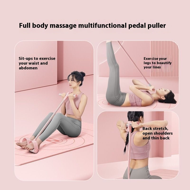 Pedal Chest Expander 6-tube Upgraded Sit-ups Aid