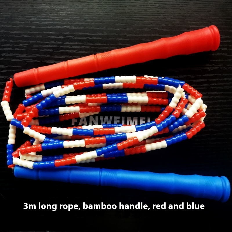 Bamboo Rope Soft Bead Adjustable Skipping Rope