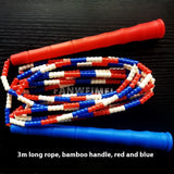 Bamboo Rope Soft Bead Adjustable Skipping Rope